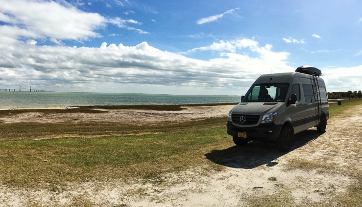 Clearwater Florida. After being cooped up inside the van in freezing temps, warm air and the ocean felt surreal.